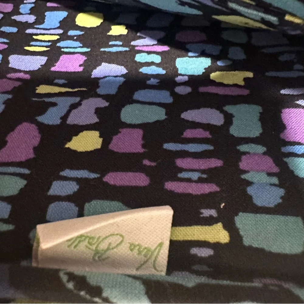 Vera Bradley Tablet Case Indigo Pop Blue Tone Floral Print Padded Pocket Zip EUC